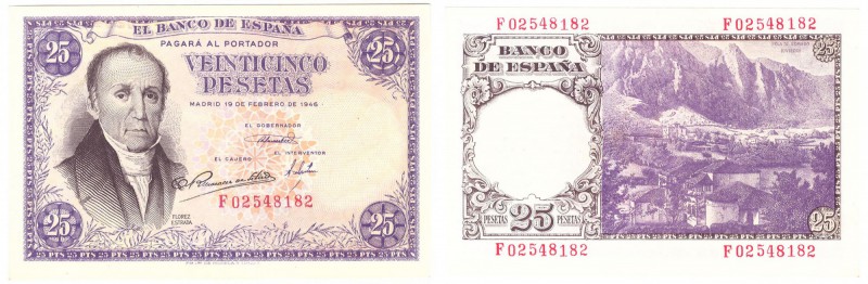 Billetes
 Estado Español, Banco de España
 25 Pesetas. 19 febrero 1946. Serie ...