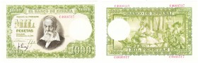 Billetes
 Estado Español, Banco de España
 1000 Pesetas. 31 diciembre 1951. Serie C. ED.463a. Ejemplar restaurado. EBC.
