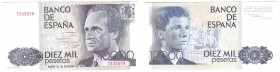 Billetes
 Juan Carlos I, Banco de España
 10000 Pesetas. 24 septiembre 1985. Sin serie. ED.481. SC-.