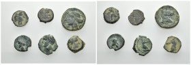 HISPANIA ANTIGUA. Lote de 6 bronces hispano-cartagineses. BC/MBC-.