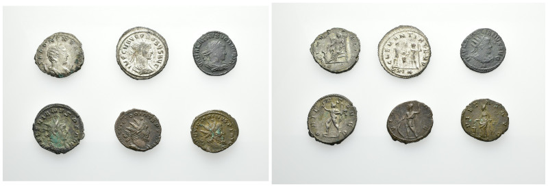 IMPERIO ROMANO. Lote de 6 antoninianos: Salonina, Aureliano y Vabalato, Victorin...