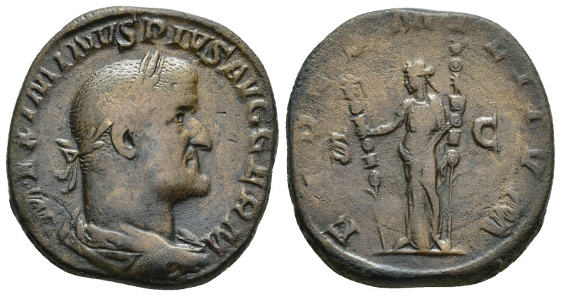 IMPERIO ROMANO. MAXIMINO I. Sestercio. Roma (236-238 d. C.). A/ Busto laureado y...