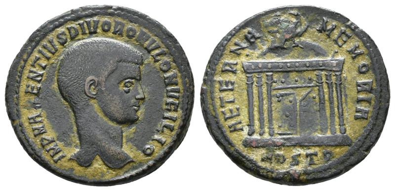 IMPERIO ROMANO. RÓMULO. Follis. Acuñación póstuma. Ostia (309-312). A/ Cabeza a ...