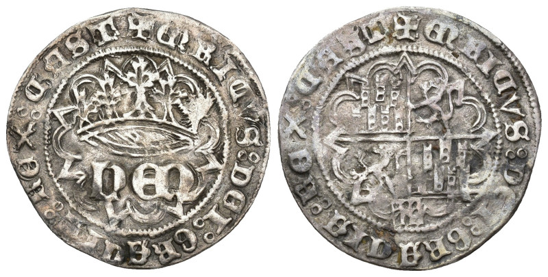 REINOS DE CASTILLA Y LEÓN. ENRIQUE IV. Real. Segovia. AR 3,28 g. 26,77 mm. III-7...