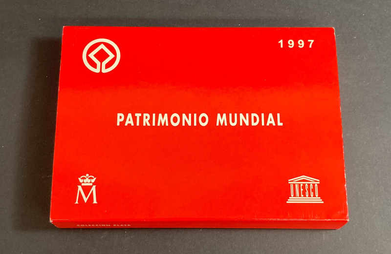 JUAN CARLOS I. Estuche FNMT Patrimonio Mundial de la UNESCO. Contiene 5 monedas ...