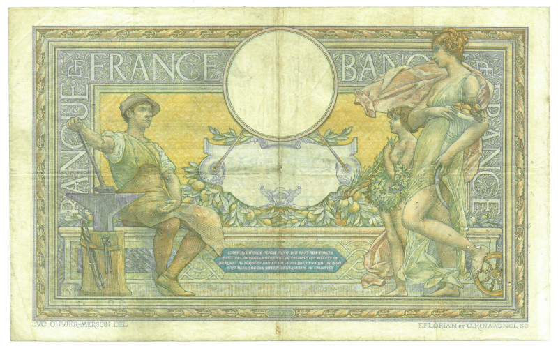 BILLETES EXTRANJEROS. FRANCIA. 100 francos. Banco de Francia. 13-IV-1909. Serie ...