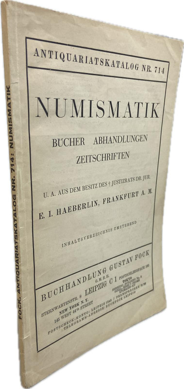 Fock, G., Leipzig. Katalog 714 von 1937.


Numismatik. Bibliothek E. I. Haebe...