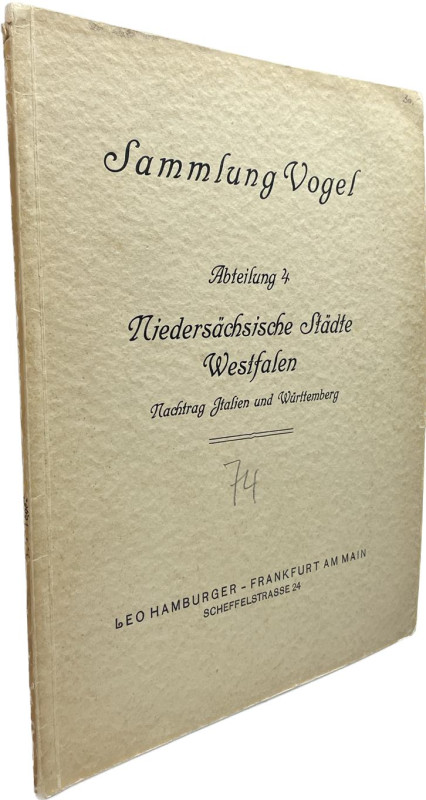 Hamburger, Leo, Frankfurt a.M. Auktion 75 vom 31.08.1925.


Slg. Hermann Voge...