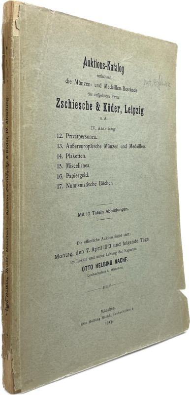 Helbing Nachf., O., München. Auktion 36 vom 07.04.1913.


Auflösung der Bestä...