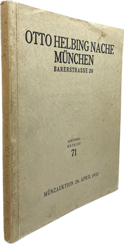 Helbing Nachf., O., München. Auktion 71 vom 26.04.1933.


Fürstl. Fürstenberg...