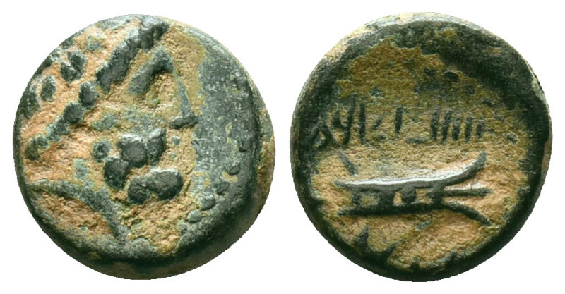 Greek Coins
Phoenicia, Arados. 206/5-52/1 B.C. Æ . CY 113 (147/6 B.C.). Laureat...