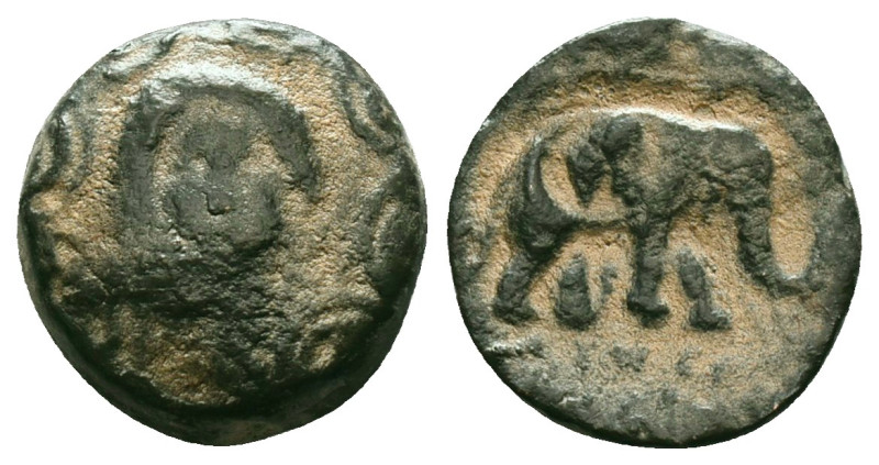 Greek
Seleukid Empire, Antiochos III (222-187 BC). Æ . Uncertain mint (Military...