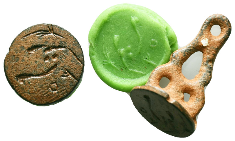 Collectible Items
Islamic Bronze Stamp Seal, Circa 13th-16th Century AD.

Ref...