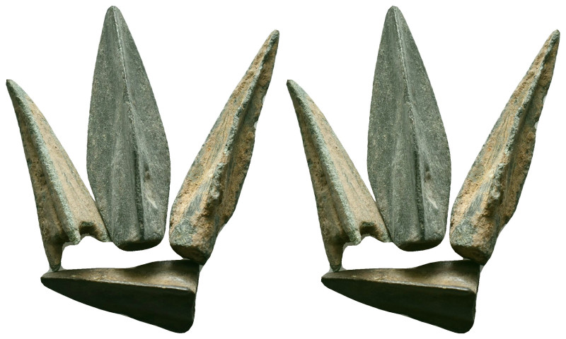 Collectible Items
ANCIENT BRONZE 4 ARROW HEADS.(Circa 2 th Century). Ae.

Ref...