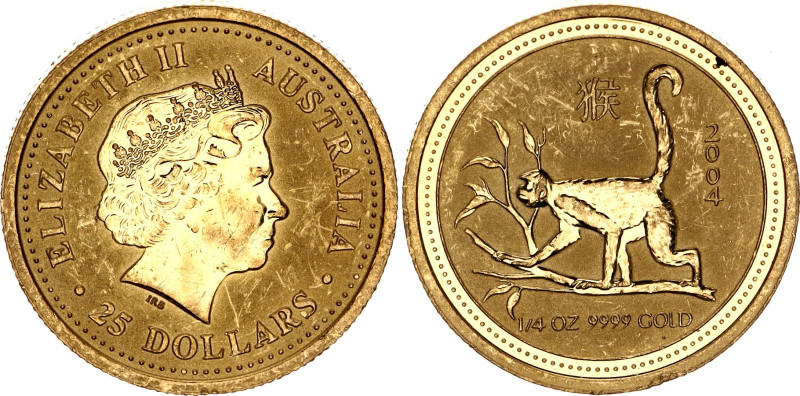 Australia 25 Dollars 2004

KM# 670, N# 17364; Gold (.999) 7.80 g; Elizabeth II...