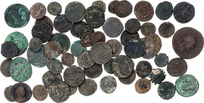 Roman Empire Lot of 61 Coins 290 - 390 AD (ND)

Bronze; F/VF