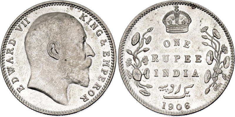 British India 1 Rupee 1906 B

KM# 508, N# 3722; Silver; Edward VII; Bombay Min...