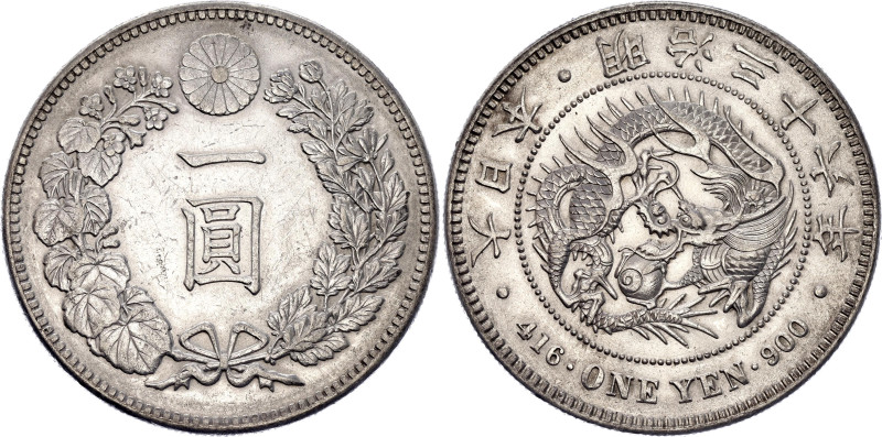 Japan 1 Yen 1903 (36)

Y# A25.3, N# 5505; Silver; Meiji (Mutsuhito); XF/AUNC w...