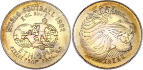 Ethiopia 2 Birr 1982 EE 1974

KM# 64, N# 27999; Copper-nickel; World Cup; UNC with a nice toning