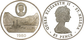 Saint Helena 25 Pence 1980

KM# 8a, N# 45706; Silver., Proof; Elizabeth II; 80th Anniversary of the Birth of the Queen Mother; Mintage 25000 pcs.; W...