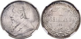 South Africa 1 Shilling 1896 NGC AU

KM# 5, N# 16031; Silver; Pretoria Mint; AU Det. Cleaned; With a nice patina