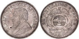 South Africa 2-1/2 Shillings 1897

KM# 7, N# 21288; Silver; Pretoria Mint; Mintage 149160 pcs.; XF+ with nice toning