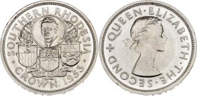 Southern Rhodesia 1 Crown 1953

KM# 27, N# 15875; Silver; Elizabeth II; 100th Birthday of Cecil Rhodes; London Mint; UNC with mint luster