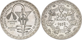 West African States 500 Francs 1972

KM# 7, N# 19027; Silver; 10th Anniversary of the Monetary Union; Paris Mint; UNC with mint luster