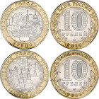 Russian Federation 2 x 10 Roubles 2016 ММД PCGS MS67

Y# 1731, 1732; Bimetallic; Ancient Towns of Russia Series - Velikiye Luki & Zubtsov; Moscow Mi...