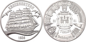 Russian Federation Kaliningrad 1 Taler 2021 Fantasy Issue

Silverplated Copper-Nickel., Proof; Barque Kruzenshtern; Crown type; Kruzenshtern is a fo...