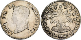 Bolivia 4 Soles 1858 PTS FJ

KM# 123.2, N# 23934; Silver; Potosi Mint; VF/XF