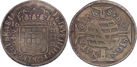 Brazil 640 Reis 1695

KM# 84, N# 16885; Silver; Pedro II; Bahia Mint; VF+