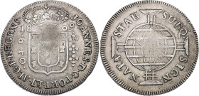 Brazil 640 Reis 1809 B

KM# 256.1, N# 36241; Silver; Joao; Bahia Mint; VF+/XF-