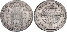 Brazil 960 Reis 1812 B

KM# 307.1, N# 23668; Silver; Joao; Bahia Mint; AUNC