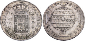 Brazil 960 Reis 1812 R

KM# 307.3, N# 23668; Silver; Joao; Rio de Janeiro Mint; XF/AUNC