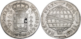 Brazil 960 Reis 1815 R

KM# 307.3, N# 23668; Silver; Joao; Rio de Janeiro Mint; XF