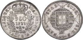 Brazil 960 Reis 1819 R

KM# 326.1, N# 28705; Silver; Joao VI; Rio de Janeiro Mint; XF