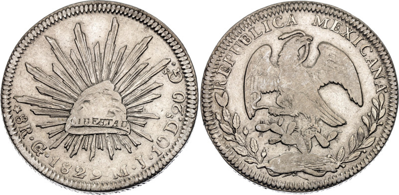 Mexico 8 Reales 1829 Go MJ

KM# 377.8, N# 7394; Silver; Guanajuato Mint; VF+