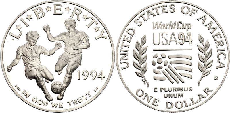 United States 1 Dollar 1994 S

KM# 247, N# 20251; Silver., Proof; 1994 World C...