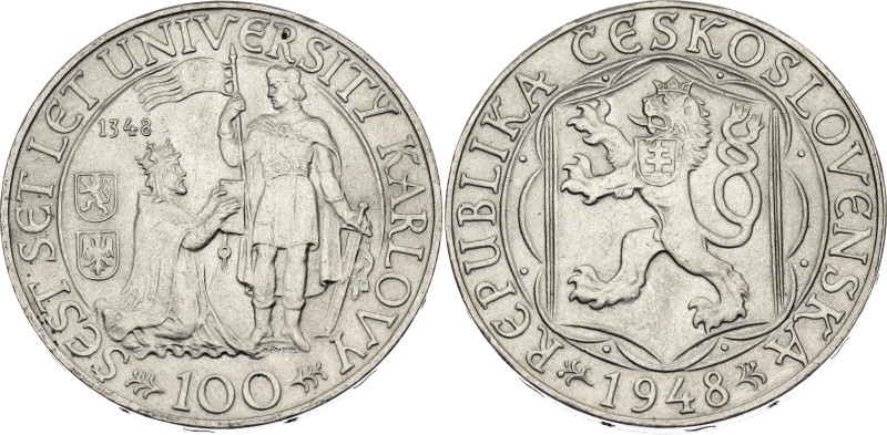 Czechoslovakia 100 Korun 1948

KM# 26, N# 6515; Silver; 600th Anniversary - Fo...