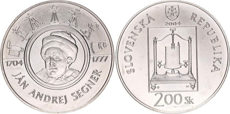 Slovakia 200 Korun 2004

KM# 77, N# 33058; Silver; 300th Anniversary of Birth ...