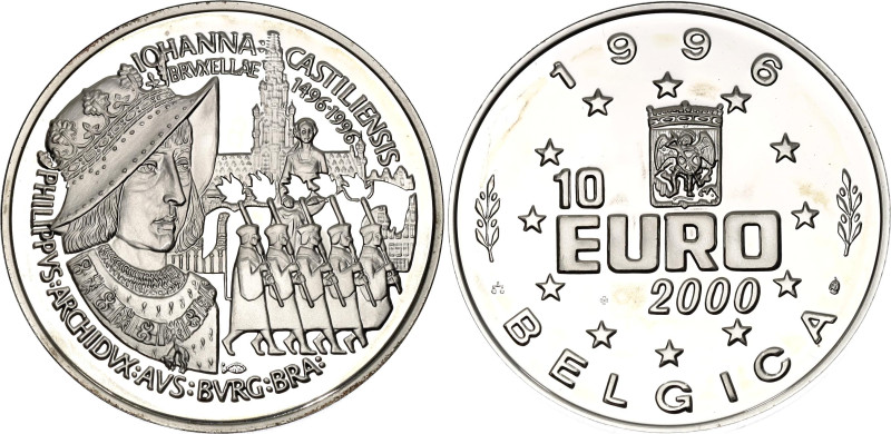 Belgium 10 Euro 1996 Fantasy Issue

N# 84524; Silver 22.85 g., Proof; Johanna ...