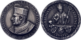 Germany - Weimar Republic Silver Medal "Cardinal Michael Faulhaber" 1924

Kienast# 641; Silver (.850) 18.92 g., 35 mm.; Obv: Bust of Kardinal Michae...