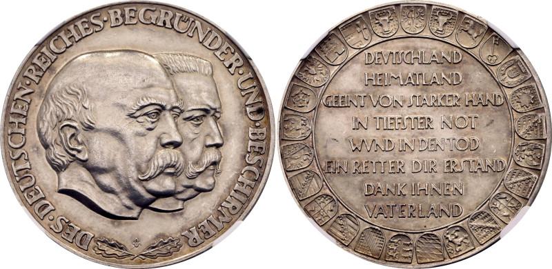 Germany - Weimar Republic Silver Medal "The Founders and Patrons of the German E...