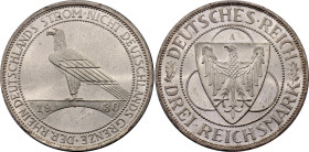 Germany - Weimar Republic 3 Reichsmark 1930 A PCGS MS64

KM# 70, J# 345, N# 15905; Silver; Liberation of Rhineland; With full mint luster & nice ton...