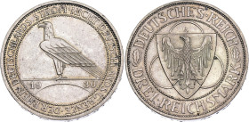 Germany - Weimar Republic 3 Reichsmark 1930 A

KM# 70, J# 345, N# 15905; Silver; Liberation of Rhineland; Berlin Mint; AUNC with minor hairlines