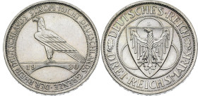 Germany - Weimar Republic 3 Reichsmark 1930 D

KM# 70, J. 345, N# 15905; Silver; Liberation of Rhineland; Munich Mint; AUNC with minor hairlines