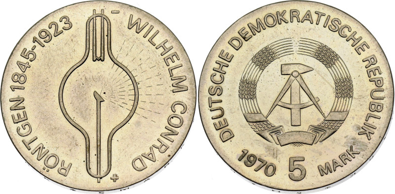 Germany - DDR 5 Mark 1970

KM# 26, Schön# 28, J# 1530, N# 37049; Copper-nickel...