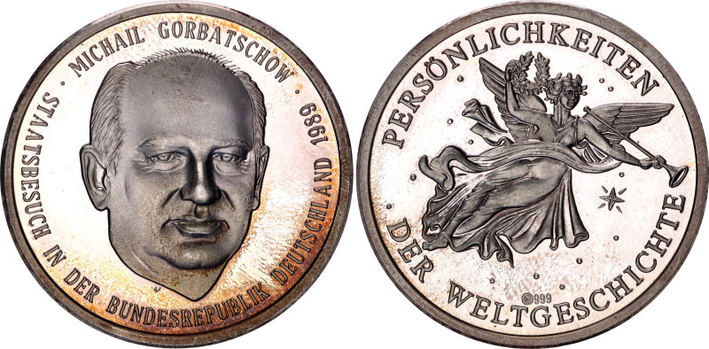 Germany - FRG Silver Medal "Mikhail Gorbachev's Visit to the Federal Republic of...