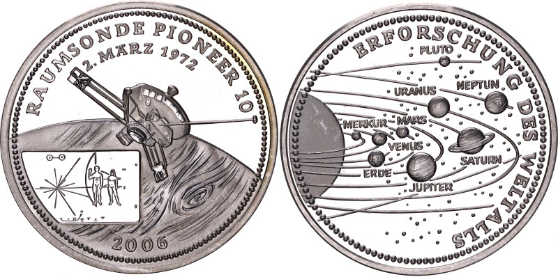 Germany - FRG Silver Medal "Space Exploration - The Pioneer-10 Space Probe" 2006...